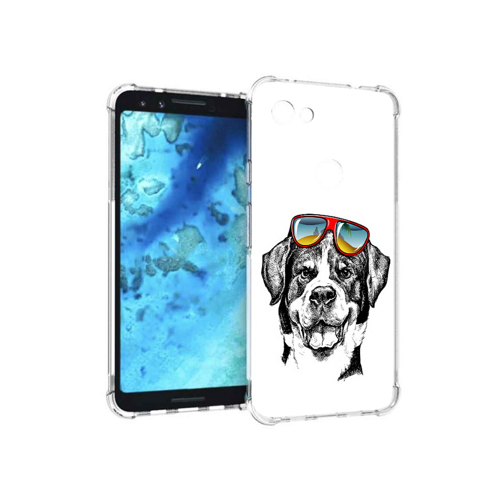 

Чехол MyPads Tocco для Google Pixel 3 счастливая собака, Прозрачный, Tocco