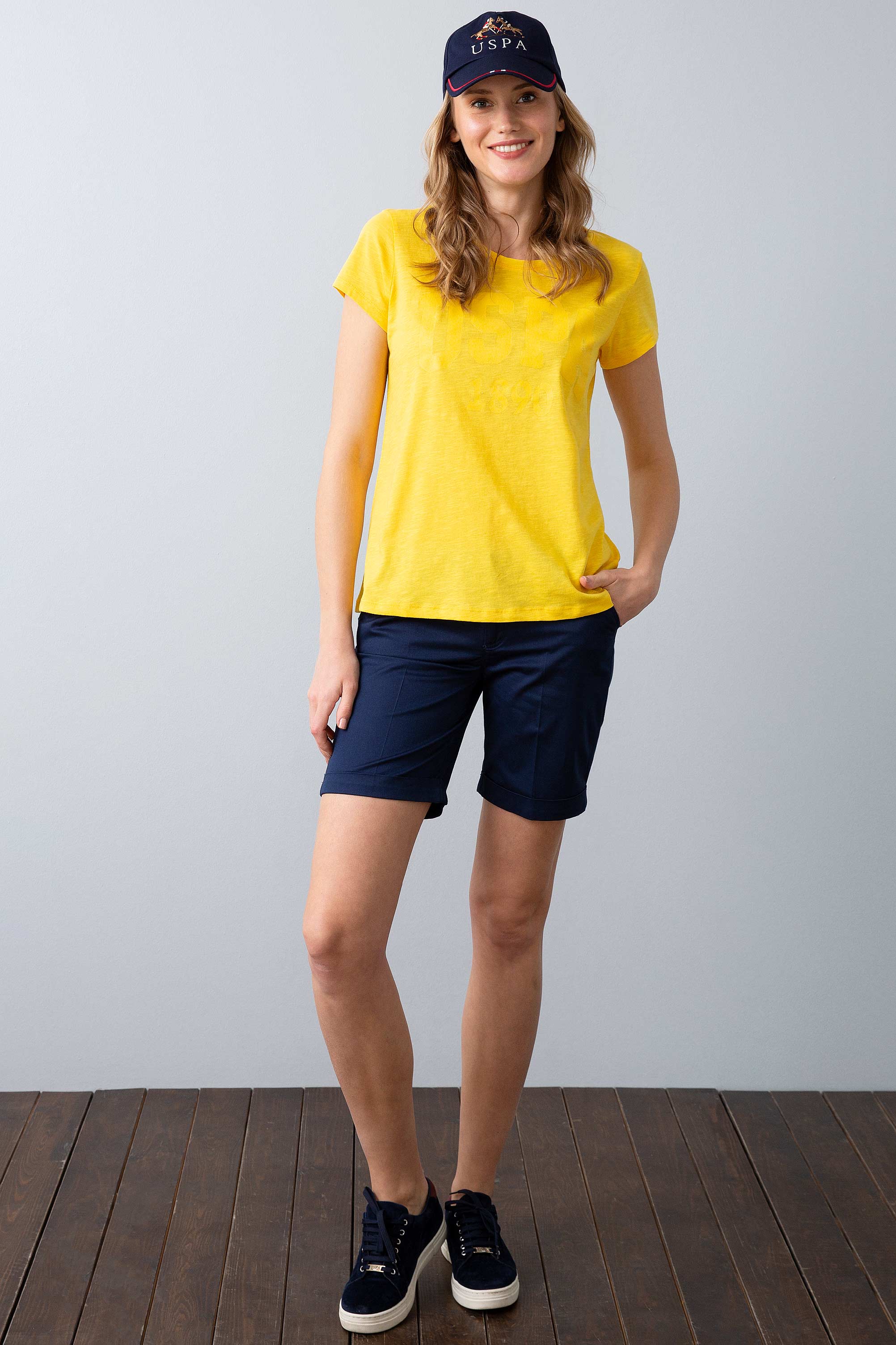 

Футболка женская U.S. POLO Assn. G082GL0110GEAN-IY09 желтая M, G082GL0110GEAN-IY09