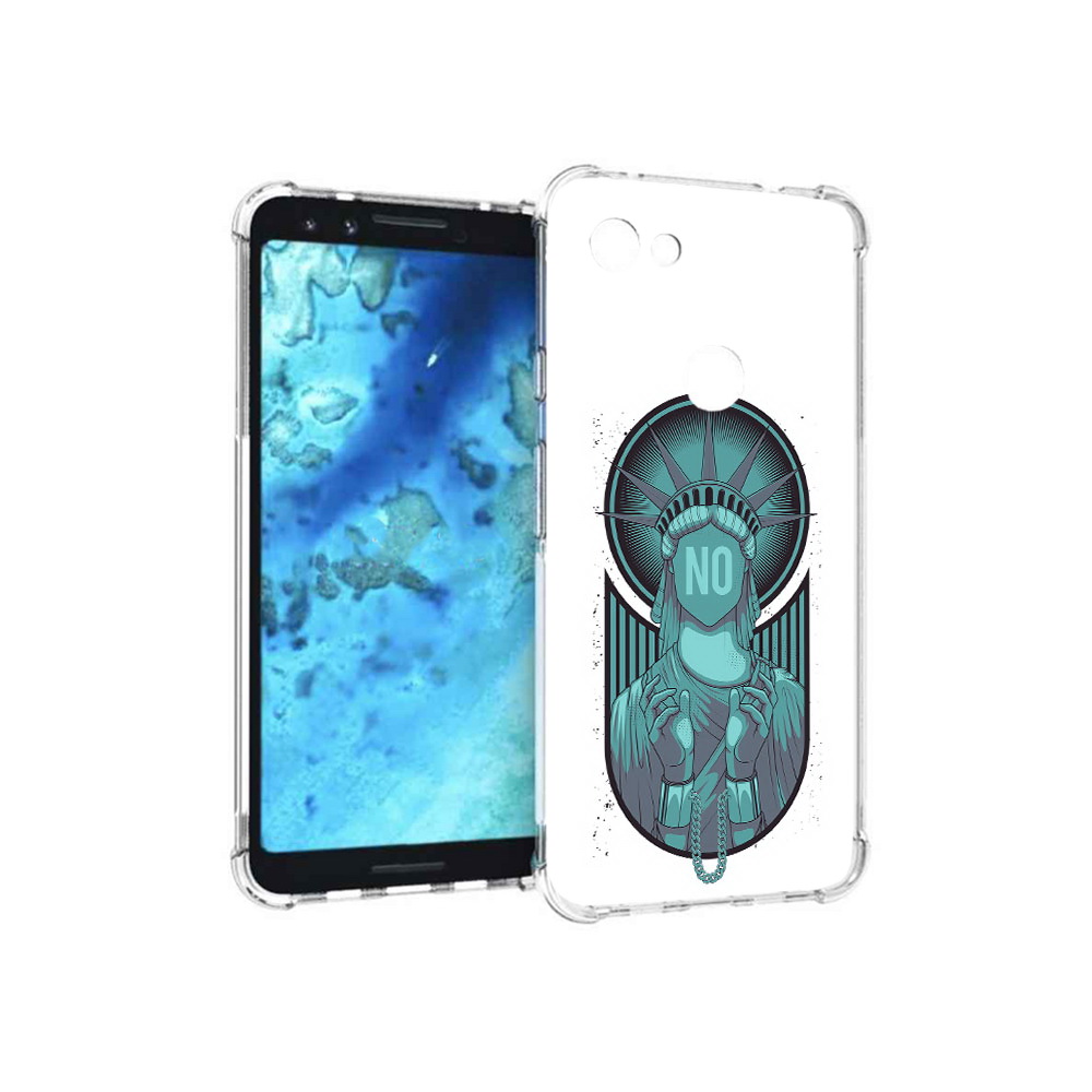 

Чехол MyPads Tocco для Google Pixel 3 статуя свободы зеленый, Прозрачный, Tocco