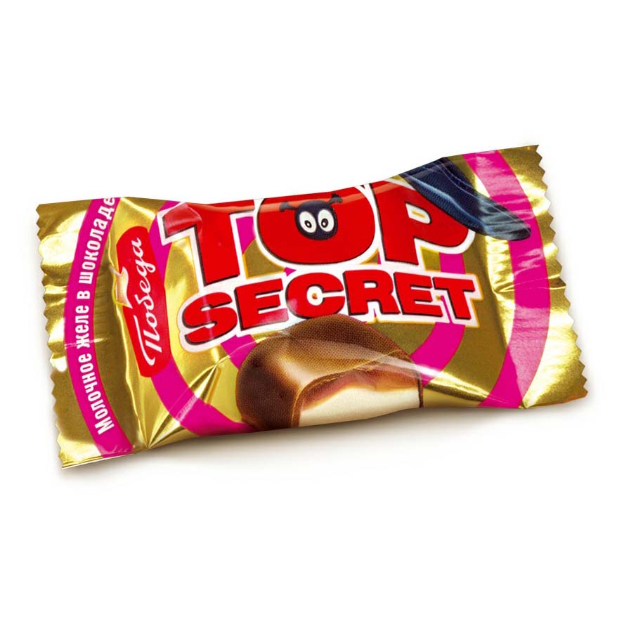 Желейные конфеты Победа вкуса Top Secret со вкусом вареной сгущенки в молочном шоколаде