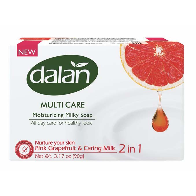 

Натуральное мыло-уход Dalan Multi Care Розовый грейпфрут и молоко 150 г