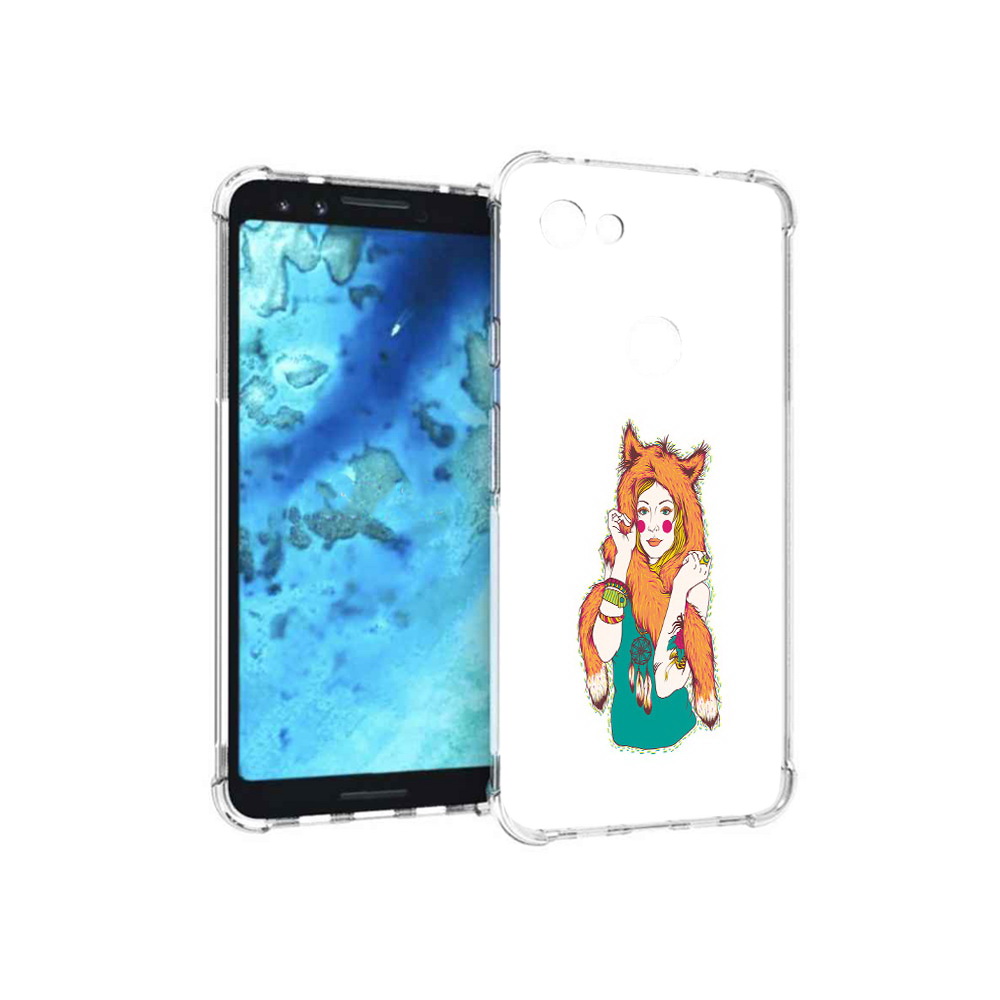 

Чехол MyPads Tocco для Google Pixel 3 Девушка лиса, Прозрачный, Tocco