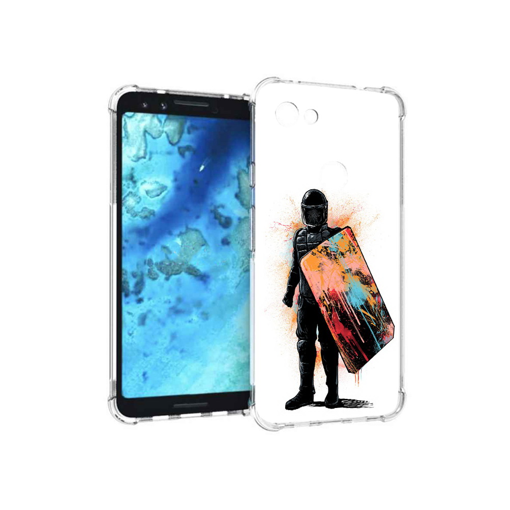 

Чехол MyPads Tocco для Google Pixel 3 солдат с красочным щитом, Прозрачный, Tocco