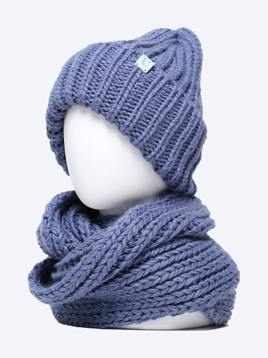 Комплект (шапка, шарф) женский VITACCI CH112023-33 индиго