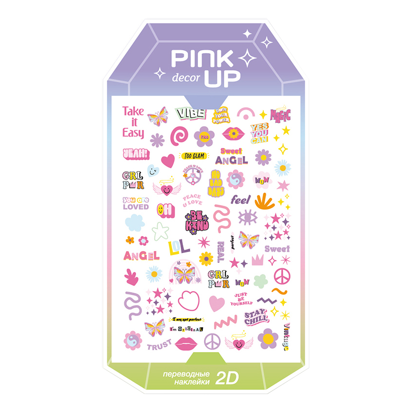 

Наклейки для ногтей Pink Up Decor Spring Collection 2D переводные тон 123, Разноцветный