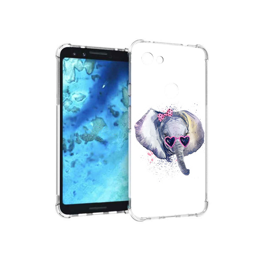 

Чехол MyPads Tocco для Google Pixel 3 слоник в очках, Прозрачный, Tocco