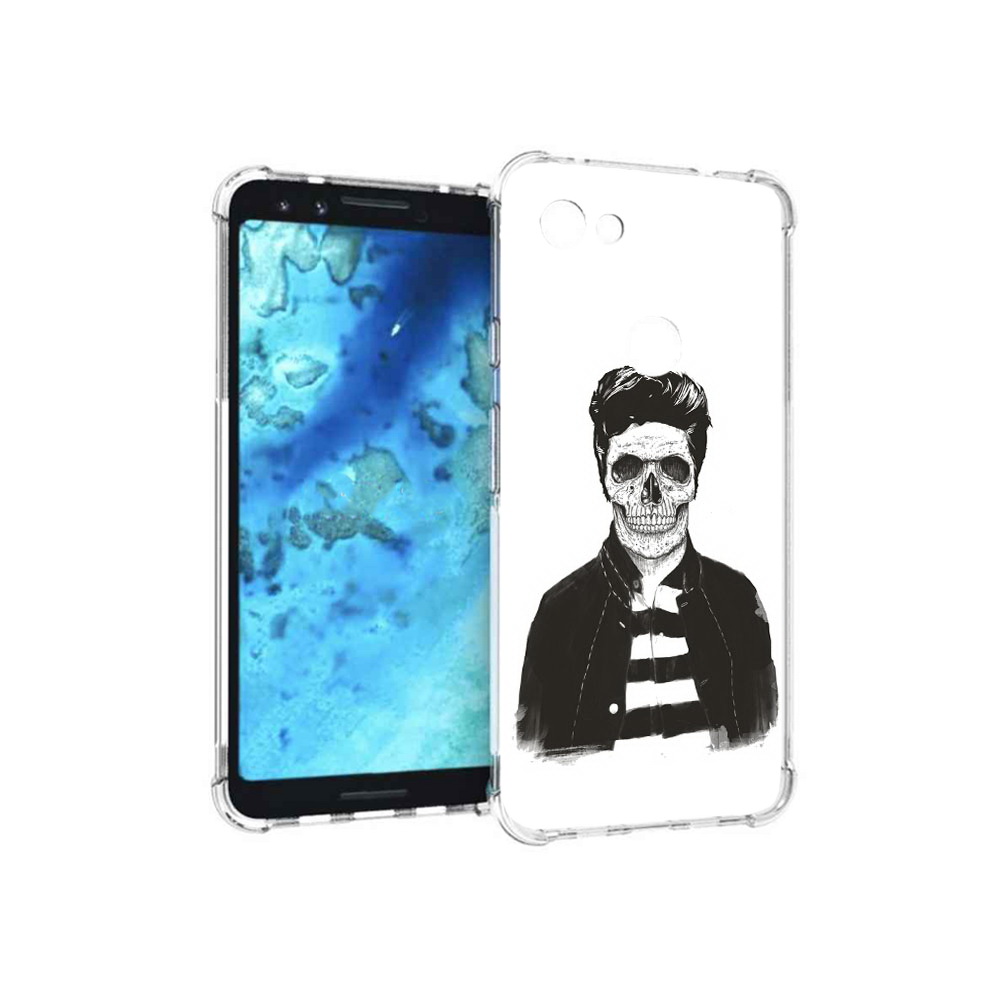 

Чехол MyPads Tocco для Google Pixel 3 скелет, Прозрачный, Tocco