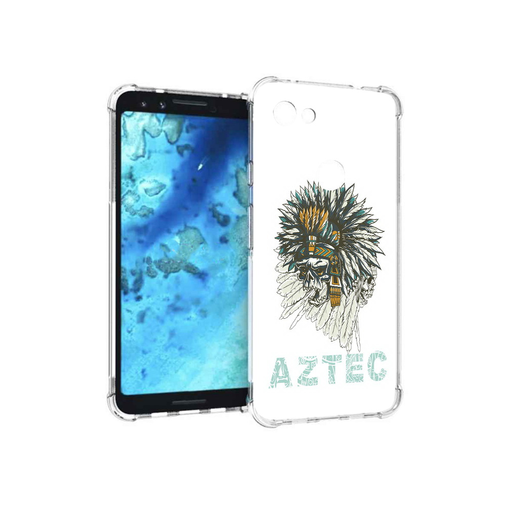 

Чехол MyPads Tocco для Google Pixel 3 скелет индеец, Прозрачный, Tocco
