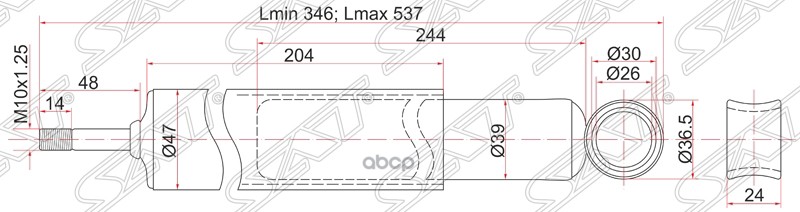 

Амортизатор Задний Toyota Carina/Corona/Corolla/Sprinter 87-02 Lh=Rh Sat Арт. St-48531-801