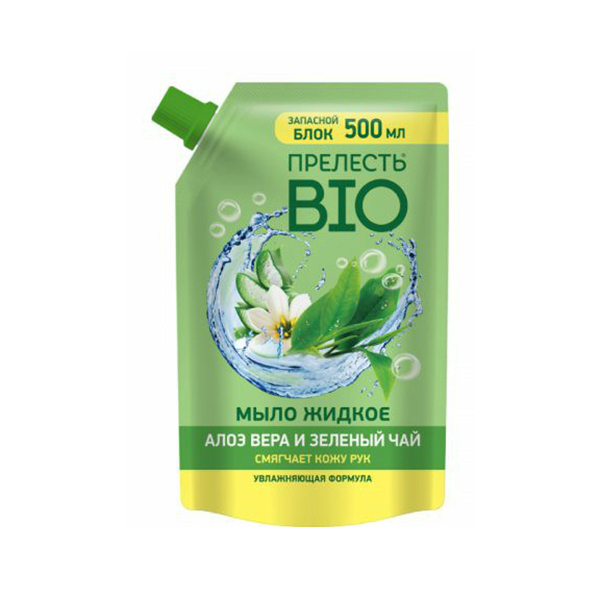 Мыло жидкое Прелесть Bio Алоэ вера и зеленый чай 1 л consly мыло увлажняющее с экстрактом алоэ aloe cleansing soap