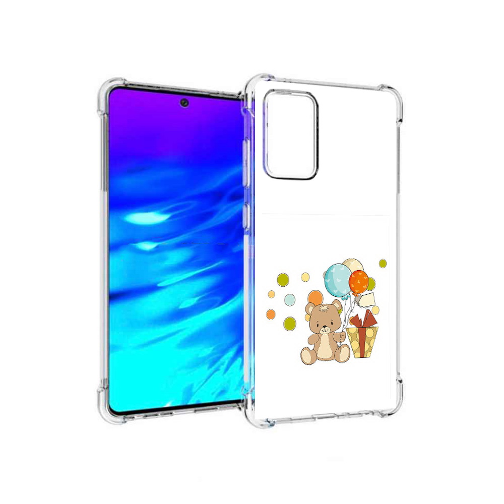 

Чехол MyPads Tocco для Samsung Galaxy A72 медвеженок с подарком (PT158633.553.470), Прозрачный, Tocco