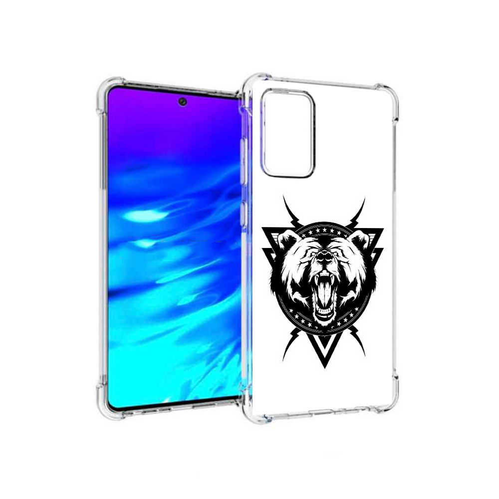 

Чехол MyPads Tocco для Samsung Galaxy A72 медведь в треугольнике (PT158633.553.464), Прозрачный, Tocco