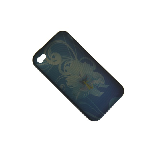 

Чехол Iphone 4, Iphone 4s силикон серия цветы 0403 <темно-синий>, iPhone 4
