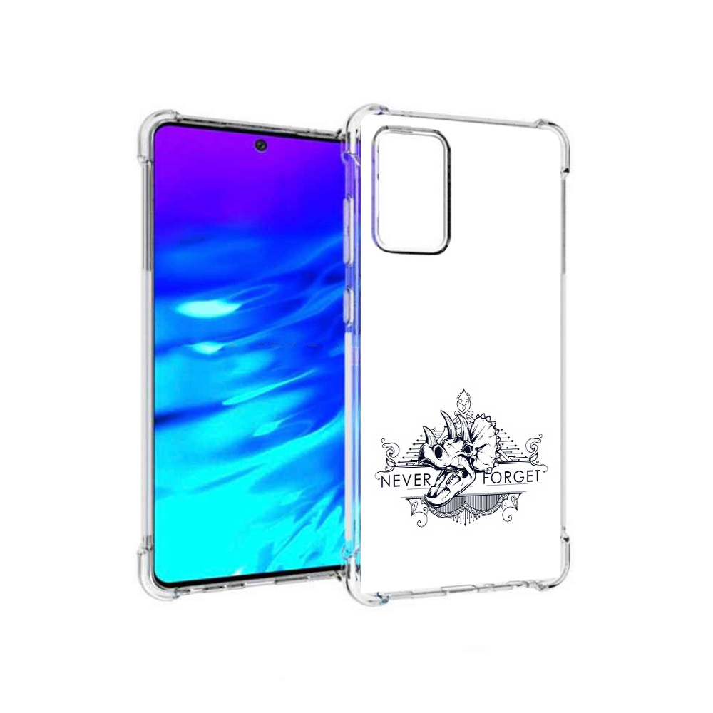 

Чехол MyPads Tocco для Samsung Galaxy A72 логотип носорога никогда не забуду, Прозрачный, Tocco