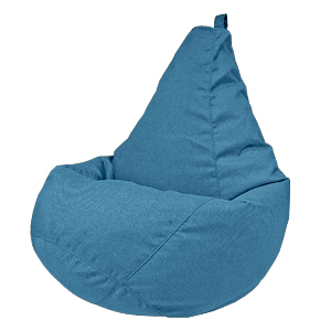 фото Кресло-мешок onpuff пуфик груша, размер xxxxl, голубой рогожка