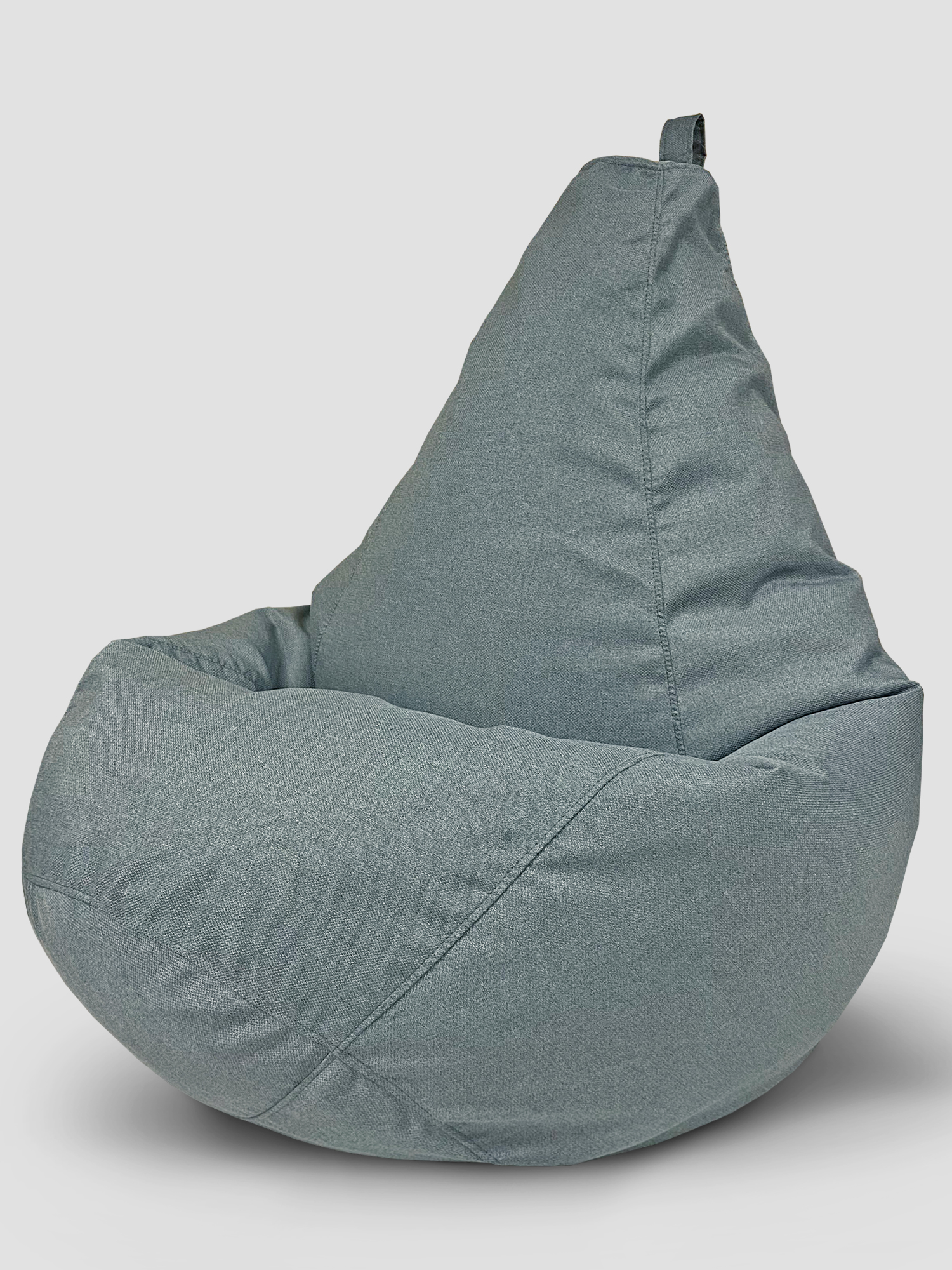 фото Кресло-мешок onpuff пуфик груша, размер xхxl, голубой рогожка