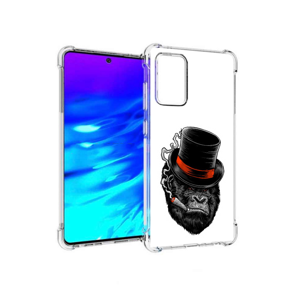 

Чехол MyPads Tocco для Samsung Galaxy A72 дизайнерская горилла (PT158633.553.431), Прозрачный, Tocco