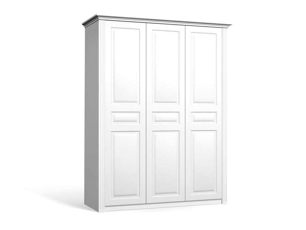 

Шкаф распашной Классика Люкс-3.8 МДФ для одежды трёхдверный 150x200x50 Мегамебель, Белый, Классика-Люкс-3.8