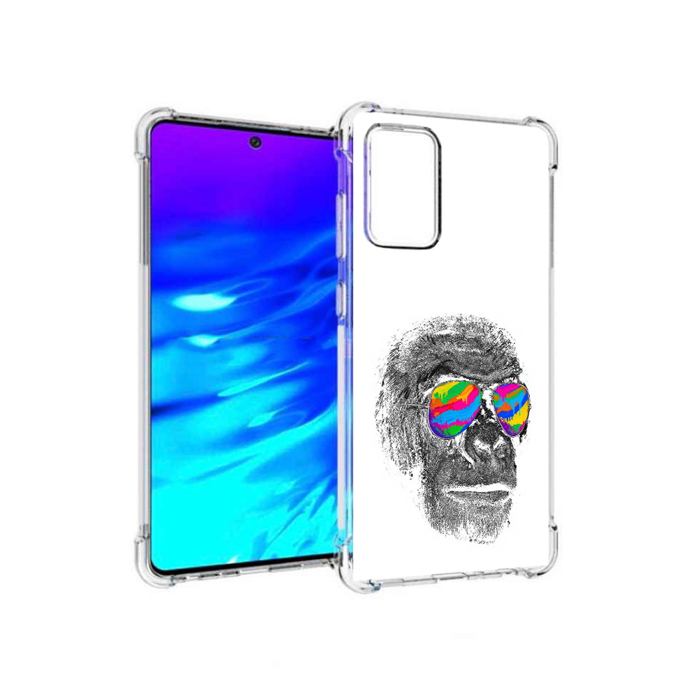 

Чехол MyPads Tocco для Samsung Galaxy A72 крутая обезьяна в очках (PT158633.553.422), Прозрачный, Tocco