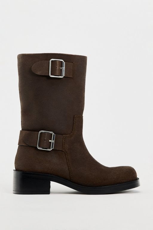 

Сапоги женские ZARA 11101310 коричневые 38 EU, Коричневый, 11101310