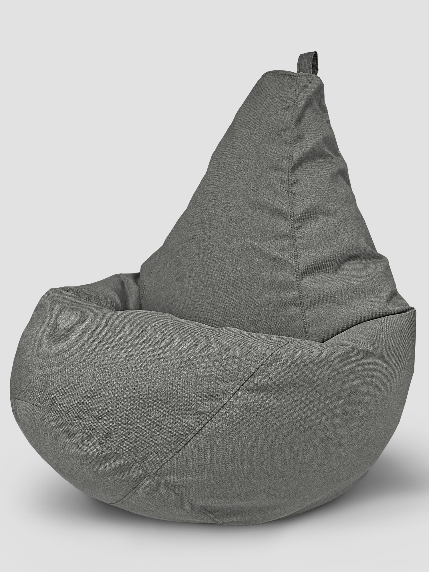 фото Кресло-мешок onpuff пуфик груша, размер xxl, серый рогожка