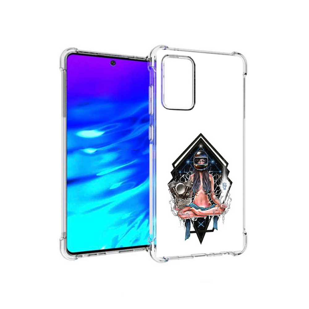 

Чехол MyPads Tocco для Samsung Galaxy A72 красивая девушка в шлеме (PT158633.553.406), Прозрачный, Tocco