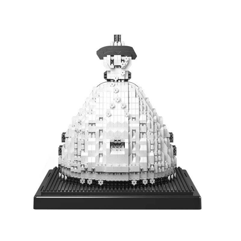 Конструктор 3D из миниблоков Balody Свадебное платье невесты белое в колбе 1375 эл BA18415 испытание для невесты