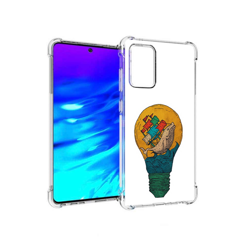 

Чехол MyPads Tocco для Samsung Galaxy A72 кит в лампочке с парусами (PT158633.553.387), Прозрачный, Tocco