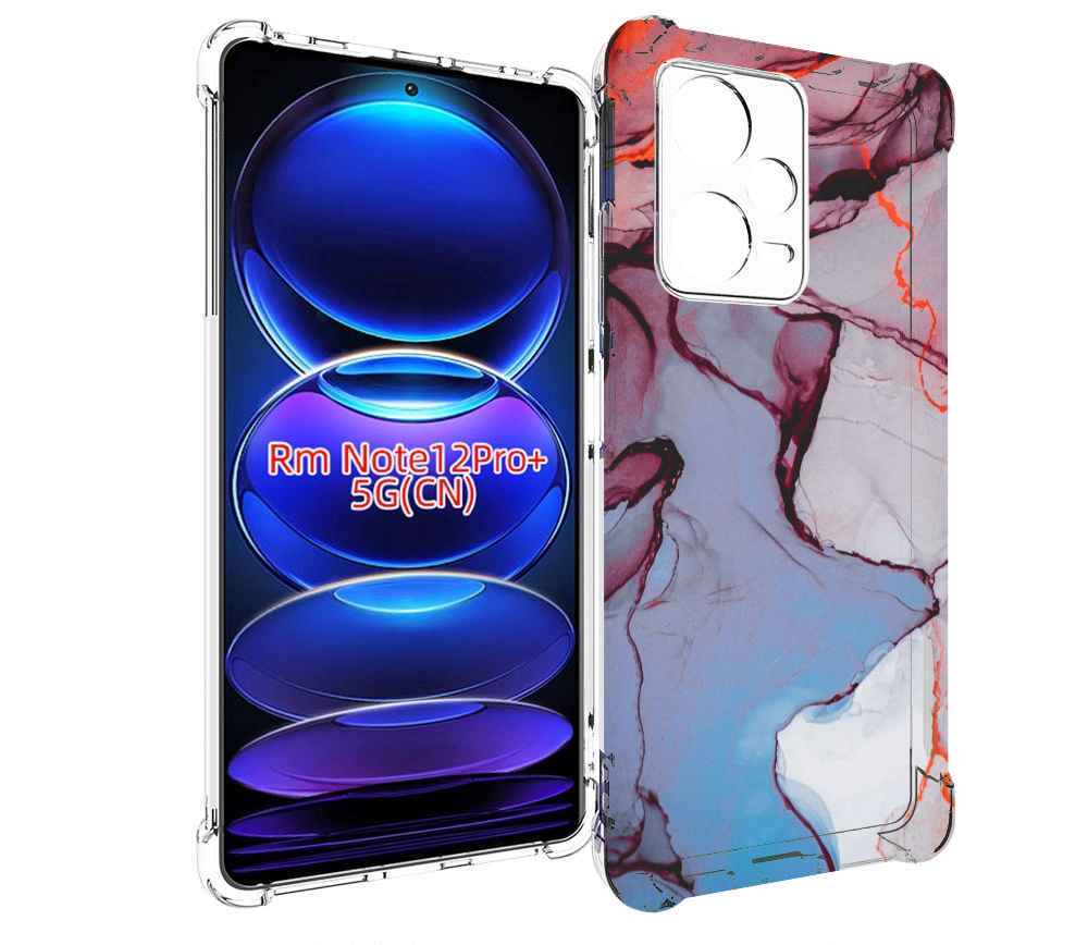 

Чехол MyPads мраморный рисунок для Xiaomi Redmi Note 12 Pro + Plus, Прозрачный, Tocco