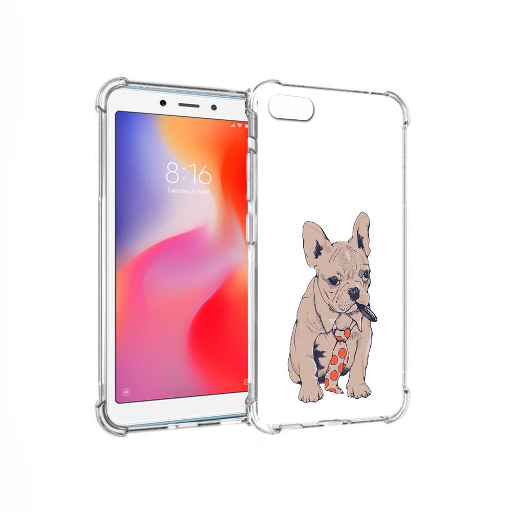 

Чехол MyPads Tocco для Xiaomi Redmi 6A бульдог с сигарой (PT113916.305.250), Прозрачный, Tocco