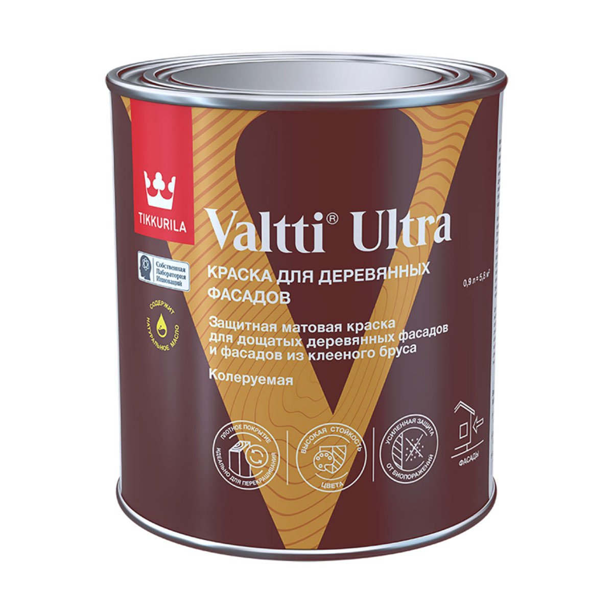 Краска для деревянных фасадов Tikkurila Valtti Ultra, матовая, база А, белая, 0,9 л аппарат gess nail art ultra gess 640 15000 об мин белый