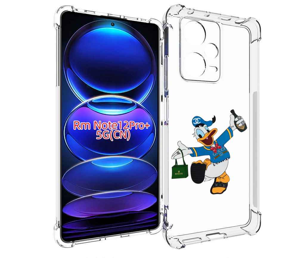 Чехол MyPads модный-дональд-дак для Xiaomi Redmi Note 12 Pro + Plus