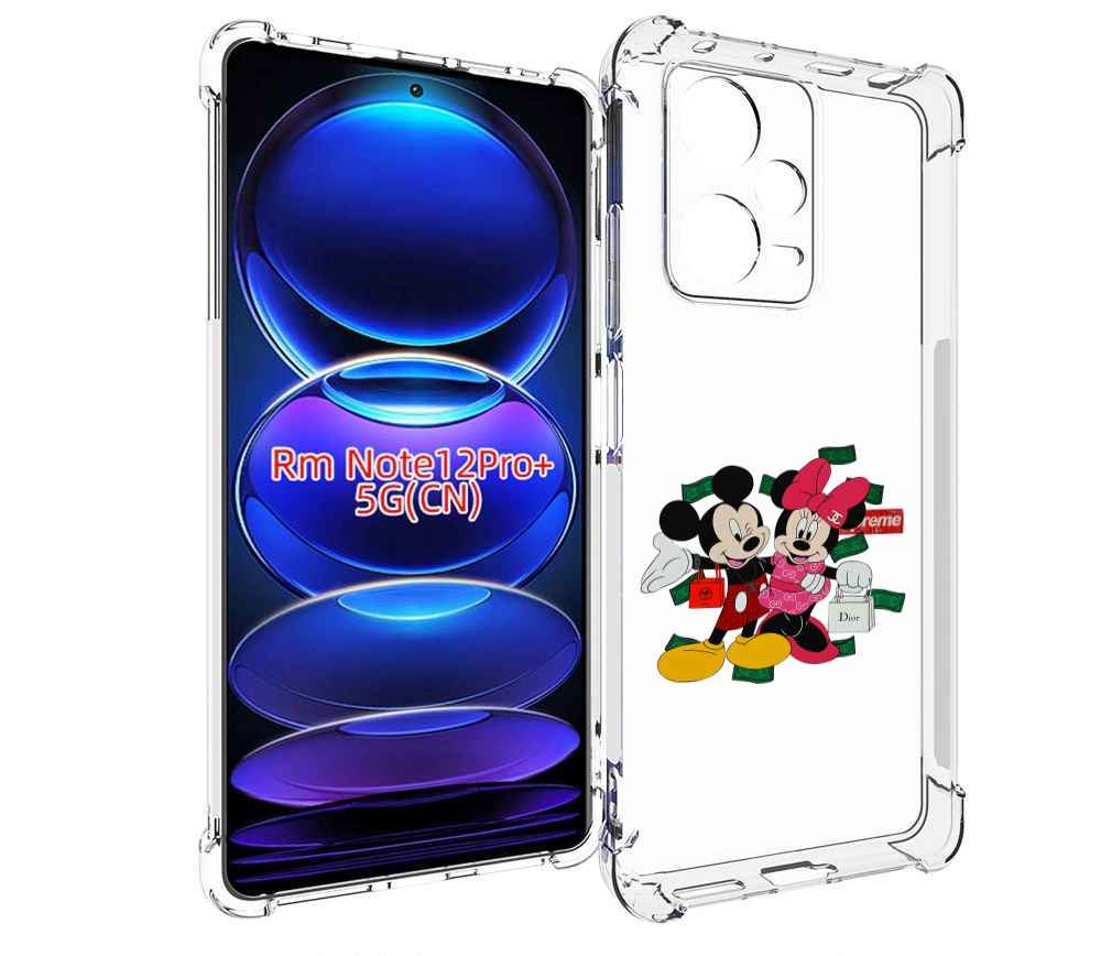 

Чехол MyPads модные-микки-маус детский для Xiaomi Redmi Note 12 Pro + Plus, Прозрачный, Tocco