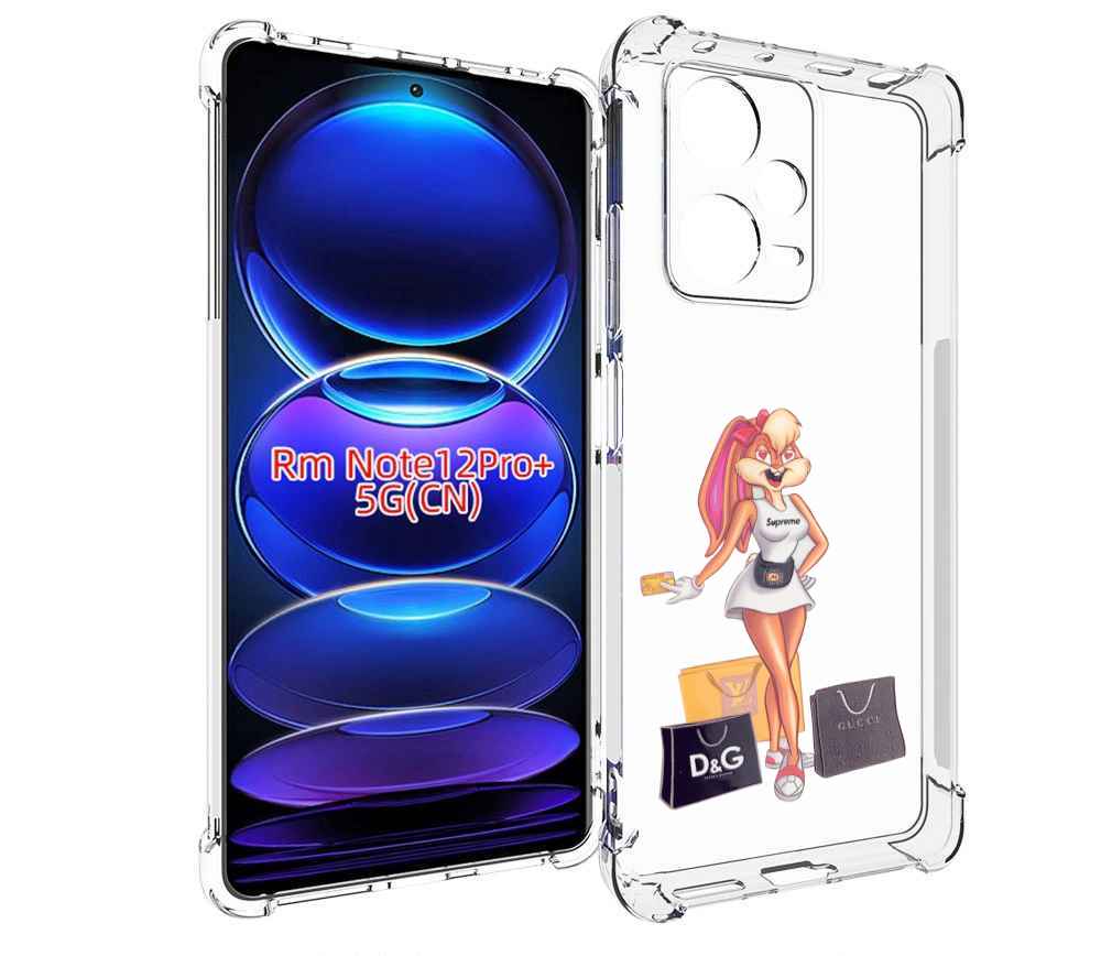 

Чехол MyPads модница-зайка женский для Xiaomi Redmi Note 12 Pro + Plus, Прозрачный, Tocco