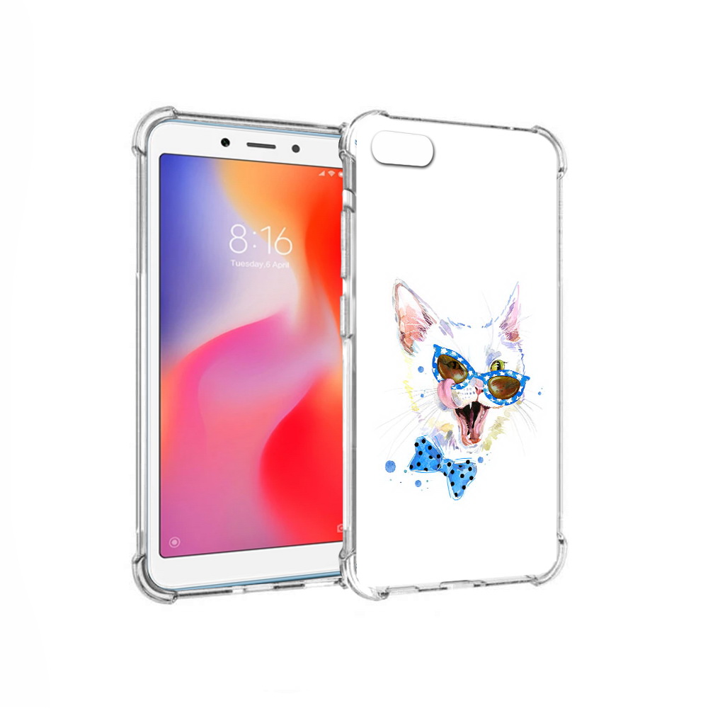 

Чехол MyPads Tocco для Xiaomi Redmi 6A белый кот (PT113916.305.229), Прозрачный, Tocco
