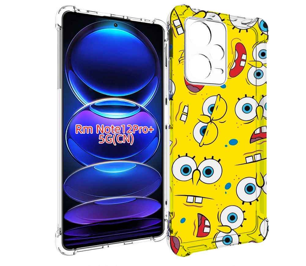 

Чехол MyPads много-спанч-боба для Xiaomi Redmi Note 12 Pro + Plus, Прозрачный, Tocco