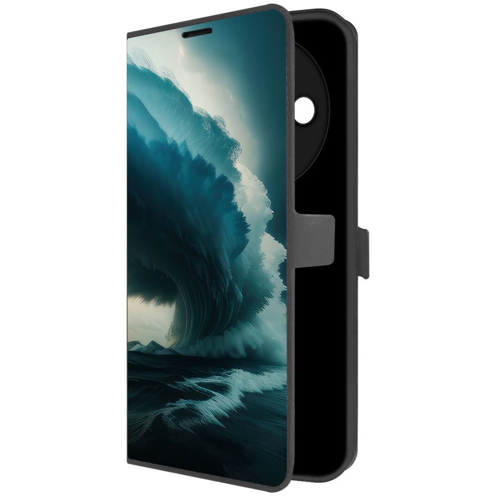 

Чехол-книжка Krutoff Eco Book для Xiaomi Redmi A3 Торнадо (черный)