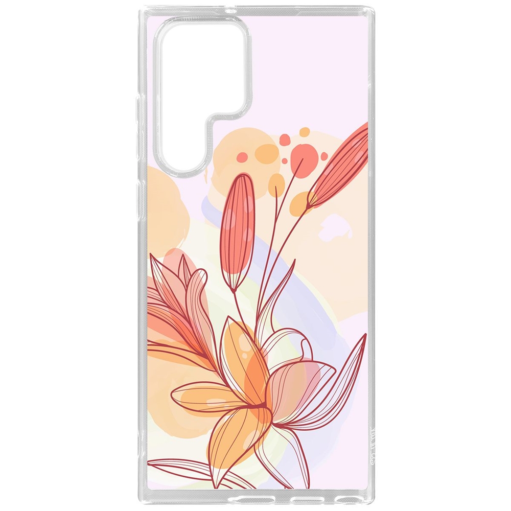 

Чехол-накладка Krutoff Clear Case Фантазия для Samsung Galaxy S22 Ultra, Прозрачный