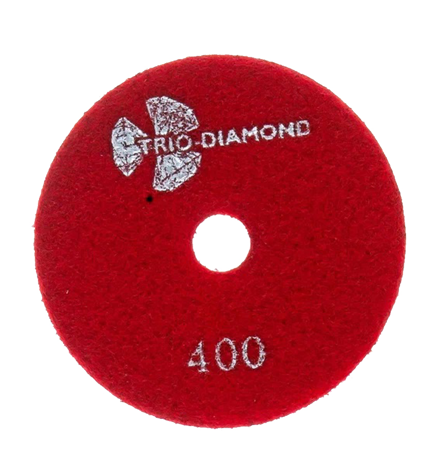 Диск алмазный Trio-Diamond АГШК шлифовальный ЧЕРЕПАШКА 100мм №400 (S) 360400 резиновый опорный диск для агшк on