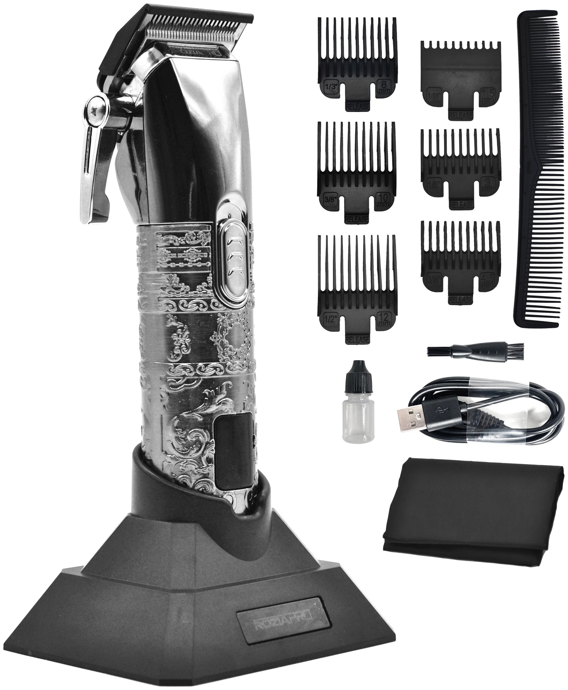 Машинка для стрижки волос Rozia Pro rz2022 серебристый ноутбук machenike machcreator 14 mc 14i711390hf60hsm00ru серебристый