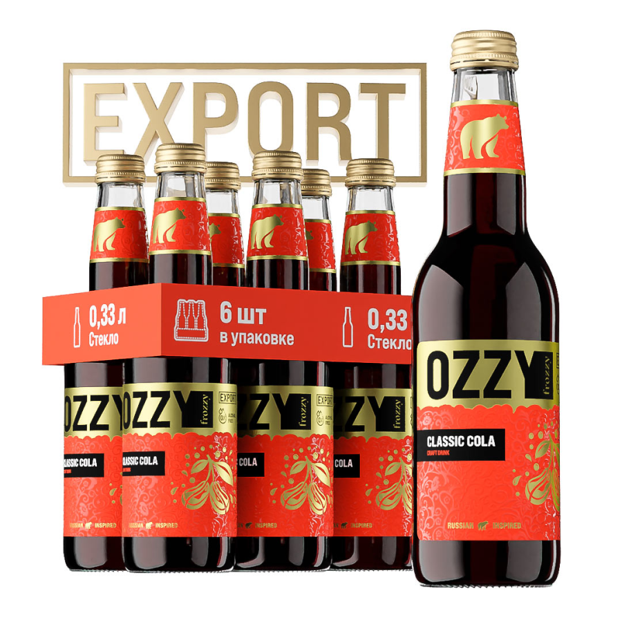 Лимонад OZZY frozzy крафтовый Classic Cola Export, 330 мл х 6 шт