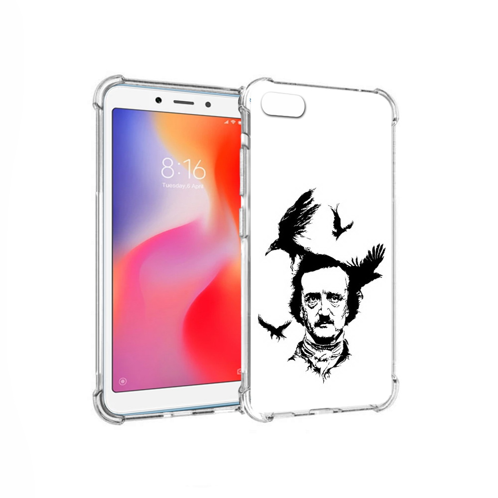 

Чехол MyPads Tocco для Xiaomi Redmi 6A Эдгар Аллан черно белый (PT113916.305.204), Прозрачный, Tocco