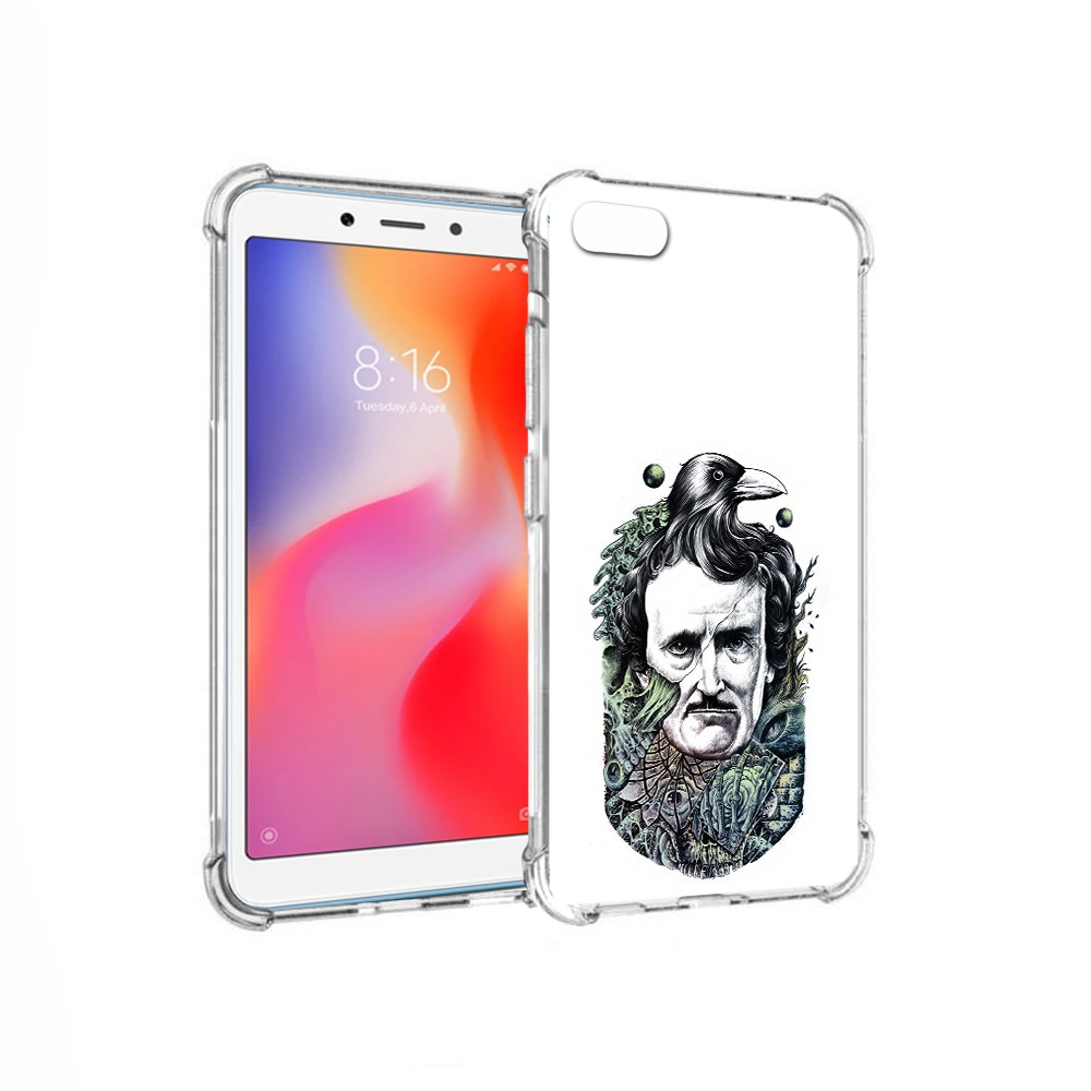 

Чехол MyPads Tocco для Xiaomi Redmi 6A Эдгар Аллан с вороном (PT113916.305.203), Прозрачный, Tocco