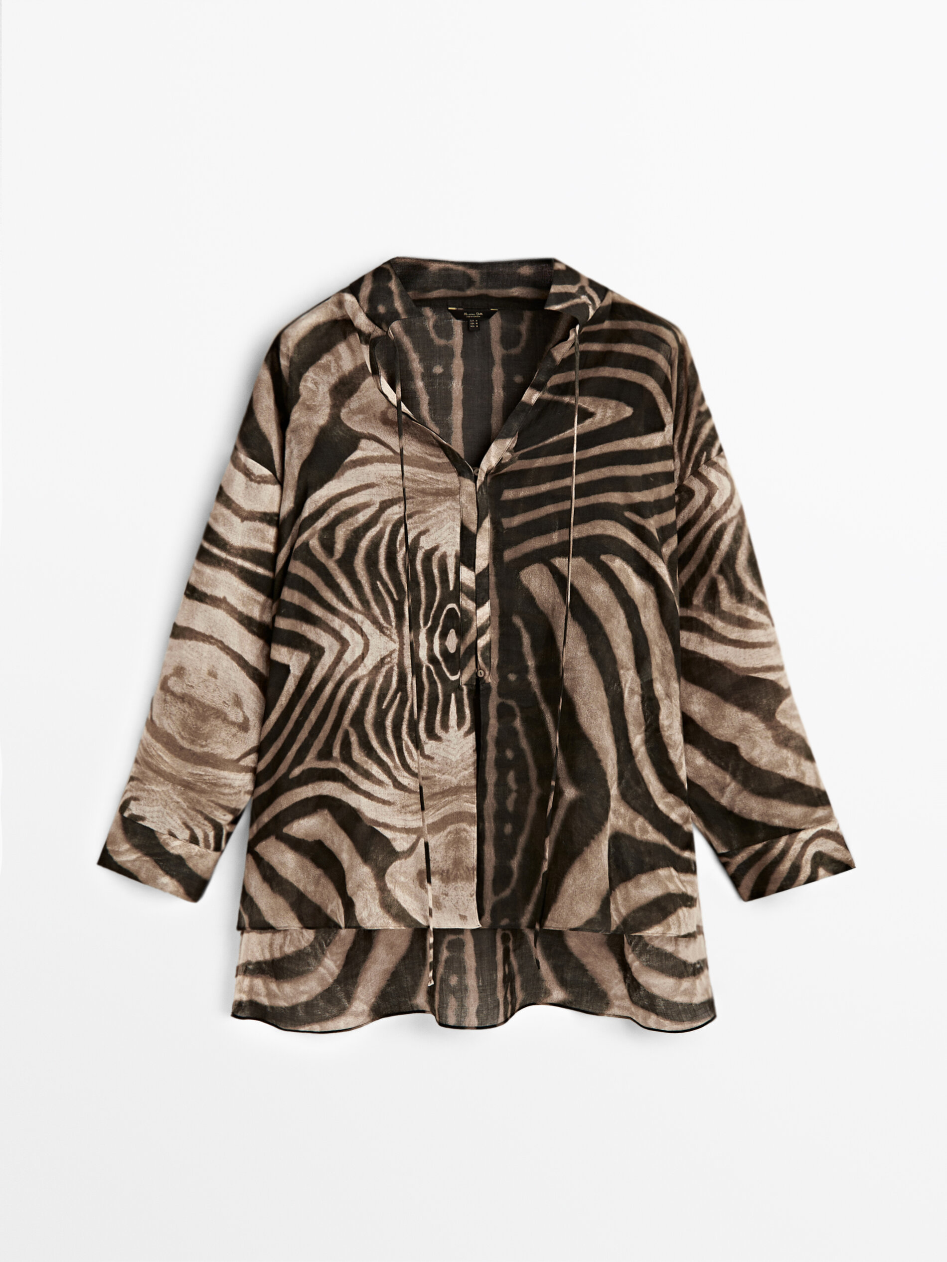 

Блуза женская Massimo Dutti 05115844700 коричневая S, 05115844700