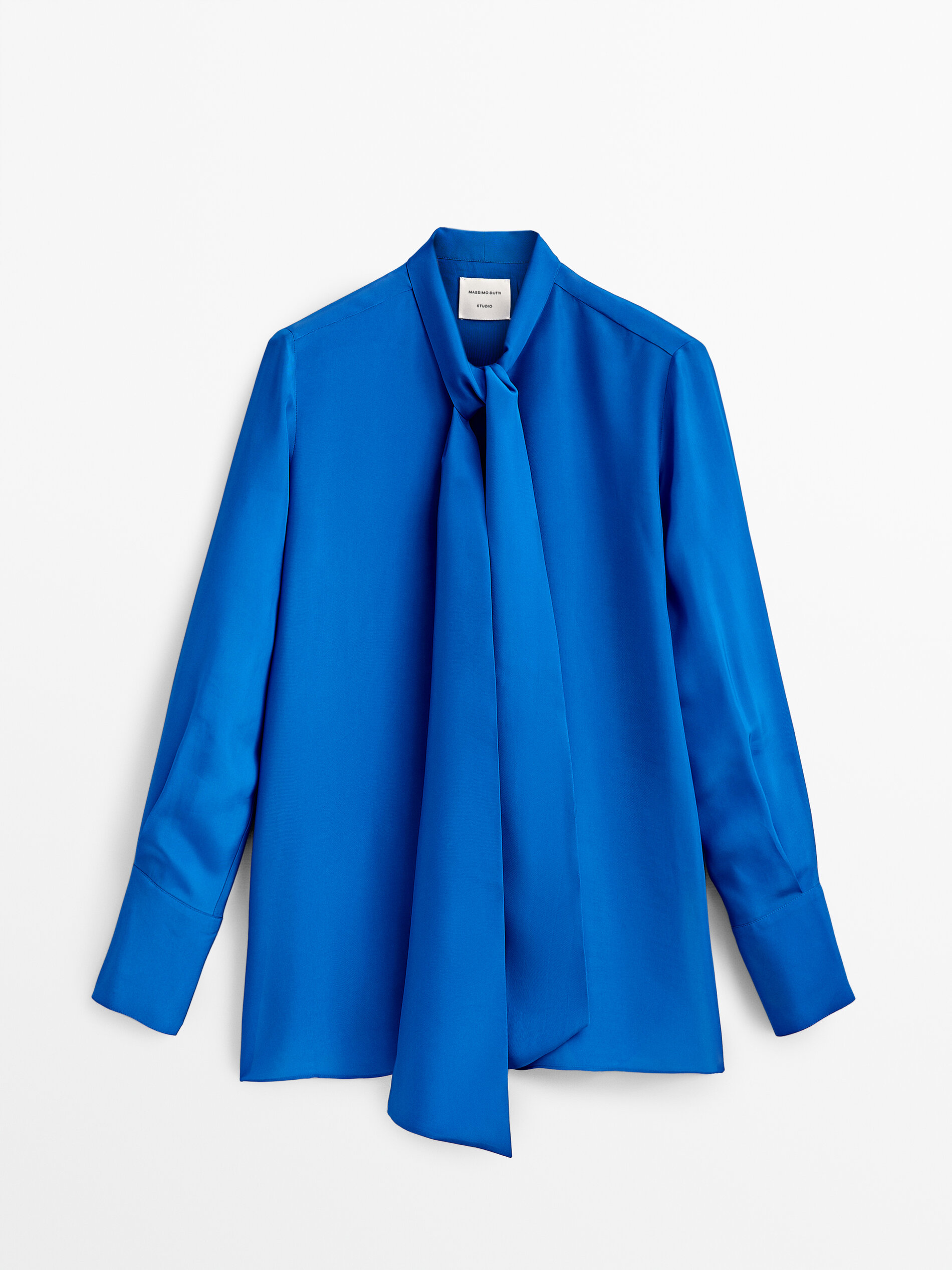 

Блуза женская Massimo Dutti 09041952400 синяя S, 09041952400