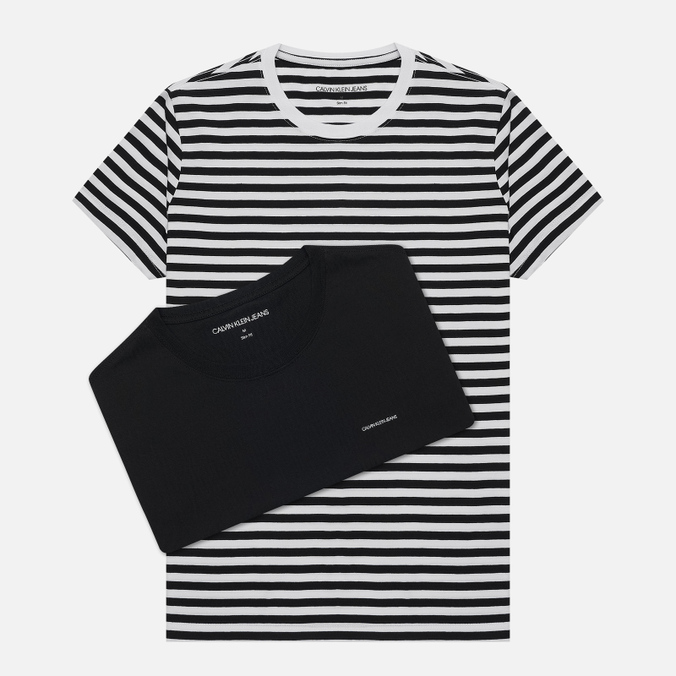 

Комплект футболок мужских Calvin Klein Jeans J30J315194 черных XL, J30J315194