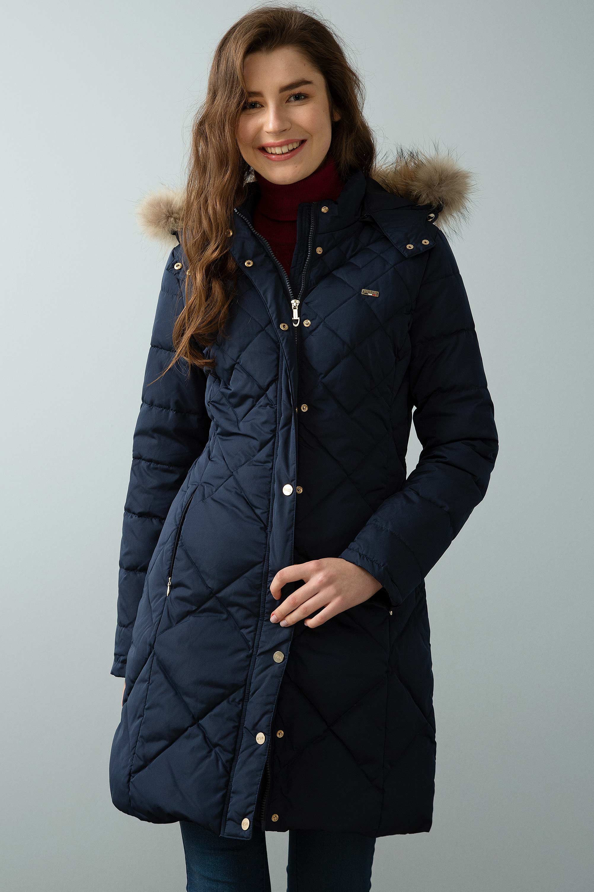

Пальто женское U.S. POLO Assn. G082SZ0KS0SELINA-R синее 38 EU, G082SZ0KS0SELINA-R