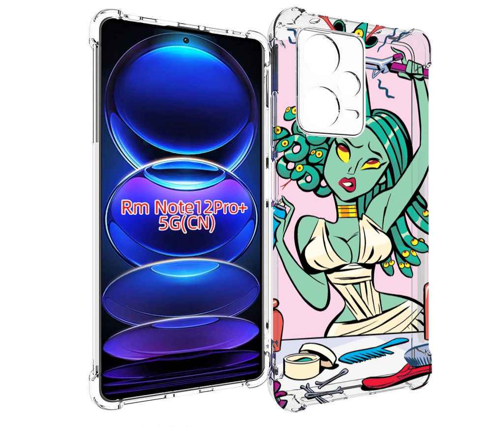 

Чехол MyPads медуза расчесывается женский для Xiaomi Redmi Note 12 Pro + Plus, Прозрачный, Tocco