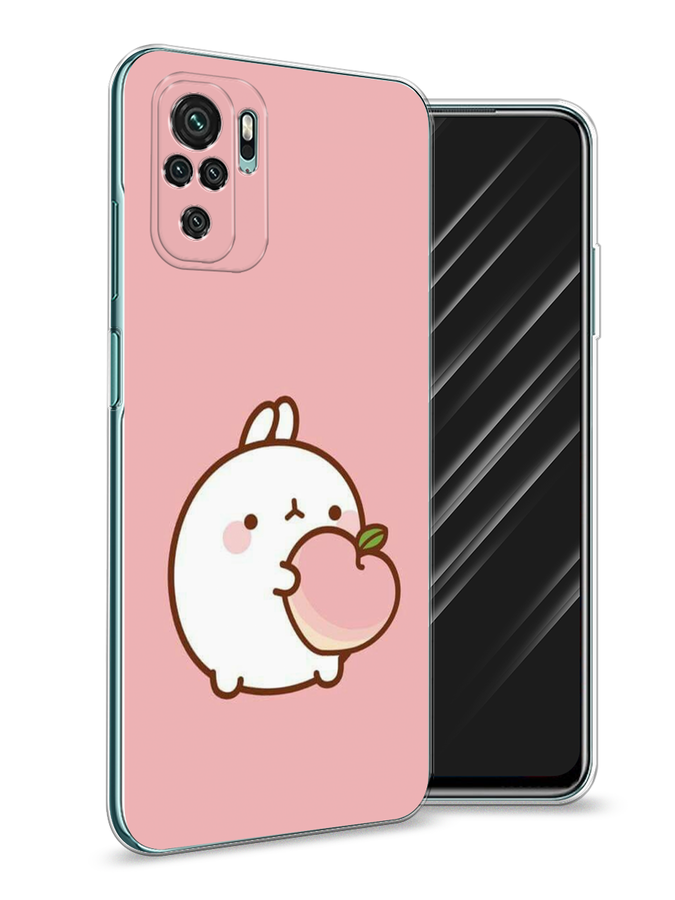 

Чехол Awog на Xiaomi Redmi Note 10/Note 10S/M5s "Кролик с персиком", Разноцветный, 39950-1
