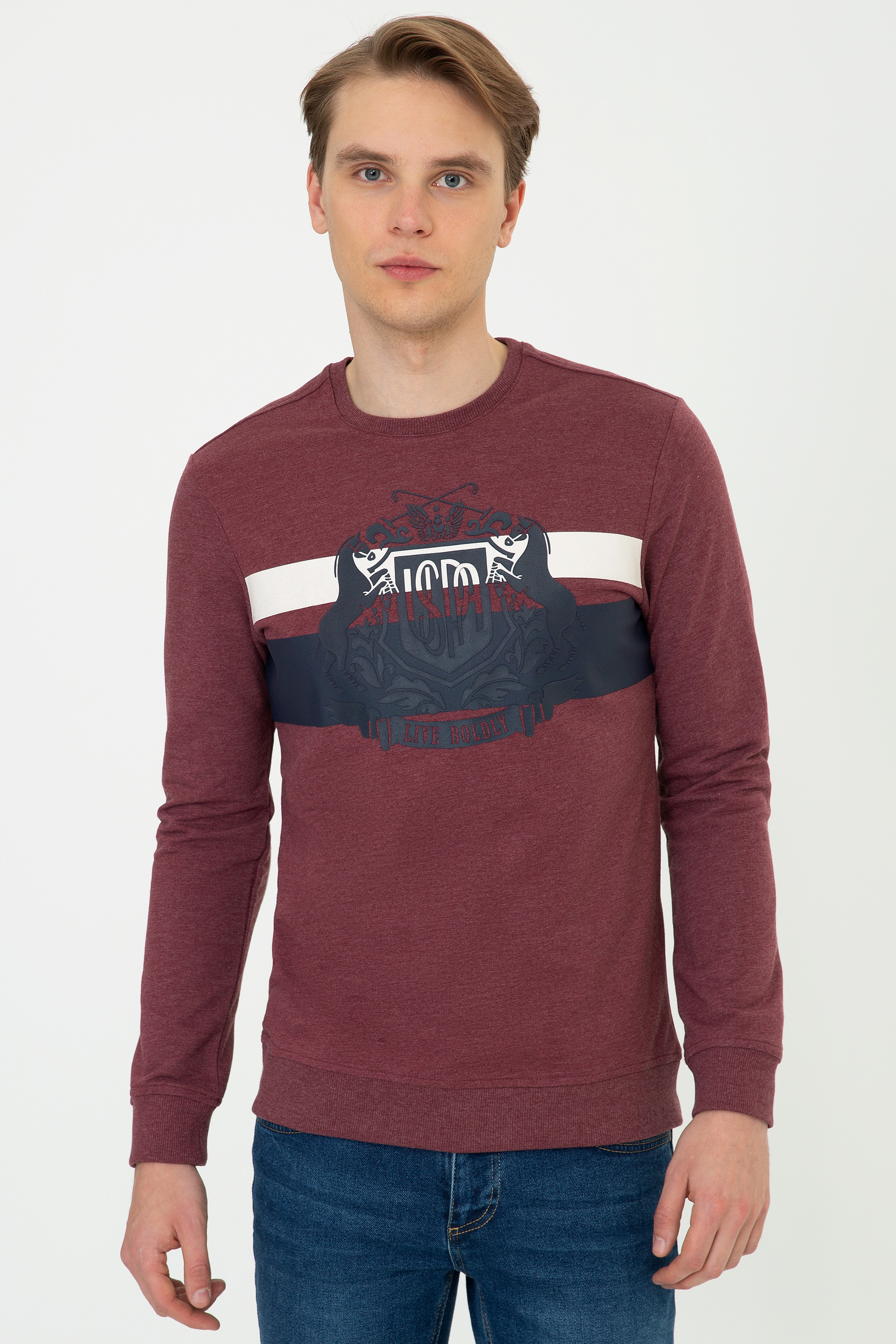 

Свитшот мужской U.S. POLO Assn. G081SZ0820RC-NIO бордовый S, G081SZ0820RC-NIO